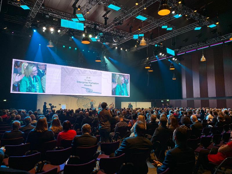 Ceremonia del Enterprise Promotion Awards 2018, gala en la que Plantae obtuvo el 2º puesto al proyecto emprendedor en 2014