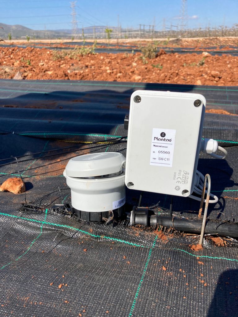 Caudalímetro con sensor inalámbrico en cítricos intensivos