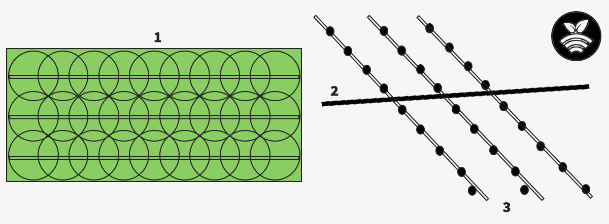 Distribución de los goteros