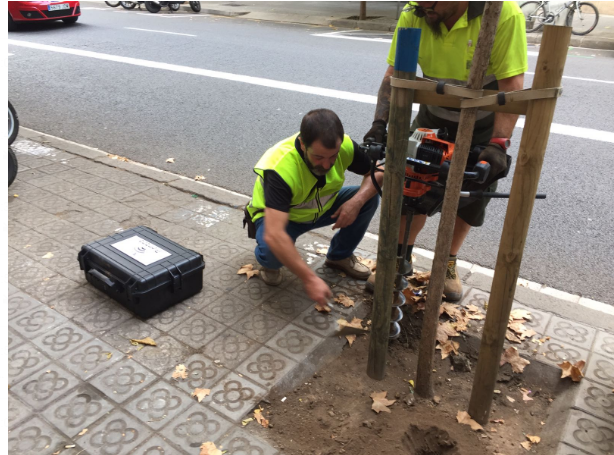 Sensores en jardines-Barcelona