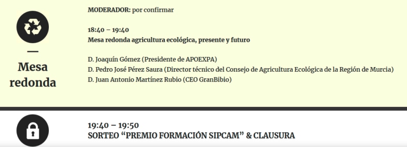 Programa de congreso de fruta de hueso en Murcia