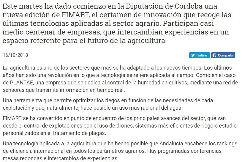 Plantae notica en Canal Sur